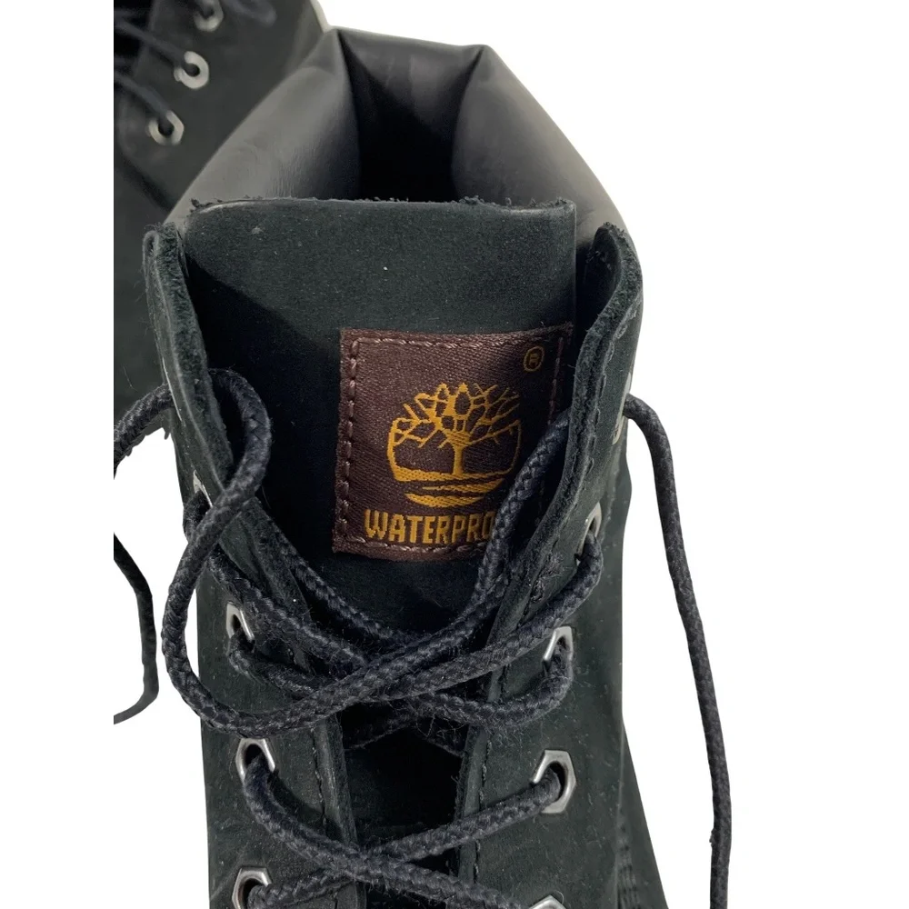 Timberland Waterproof Black Suede Boots Boys 3 Y2K Retro Streetwear